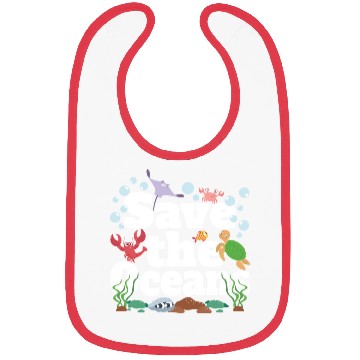 Discover Save The Oceans No Plastic Bibs