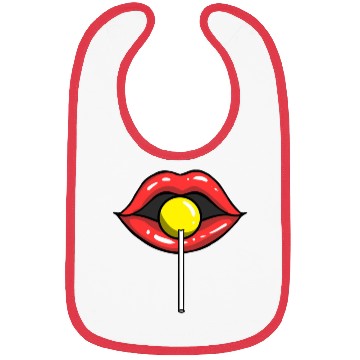Discover Red Lips Lollipop for Lollipop Lover Bibs
