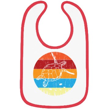 Discover Retro Sea Turtle For Turtle Lover Bibs