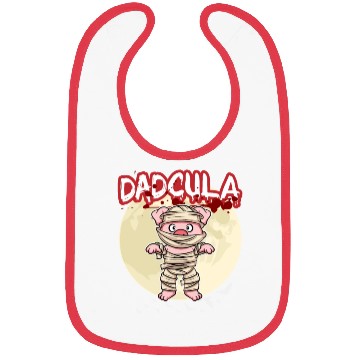 Discover Dadcula Dracula Vampire Dad Funny Halloween Party Bibs