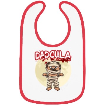Discover Dadcula Dracula Vampire Dad Funny Halloween Party Bibs