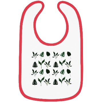 Discover Abstract Botanical Leaf Plants Bibs