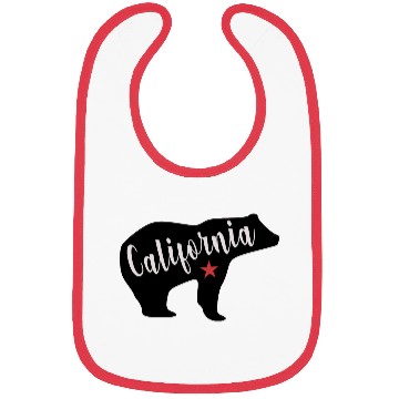 Discover California Bear Flag Bibs