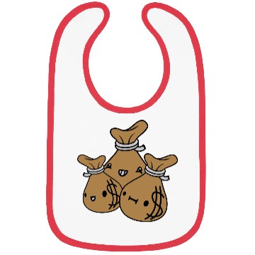 Discover money bags friends team Bibs