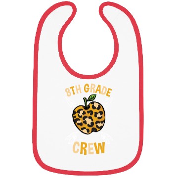 Discover 8th Grade Back To School Crew Leopard Print Bibs