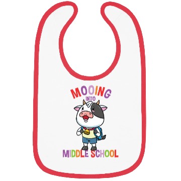 Discover Mooing Into Middle School Cow Bibs