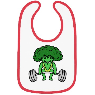 Discover Weightlifting Broccoli For Broccoli Lover Bibs