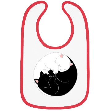 Discover Yin Yang Cat For Cat Lover Bibs