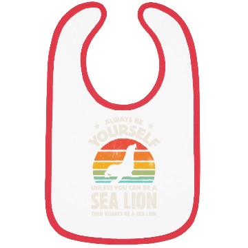 Discover Always Be Yourself Sea Lion Sunset Retro Bibs