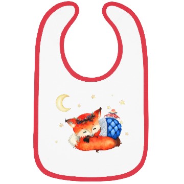 Discover Little Sleeping Fox Bibs