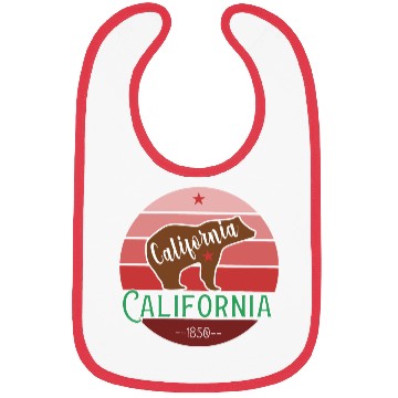 Discover California Bear Flag Bibs