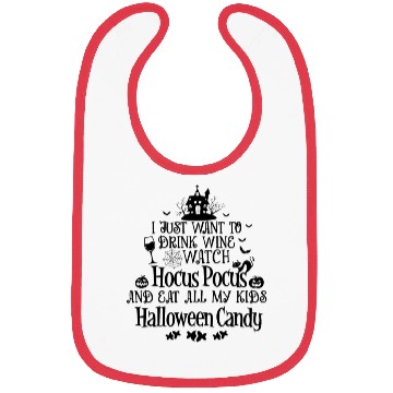 Discover Drink Wine And Watch Hocus Pocus Bibs