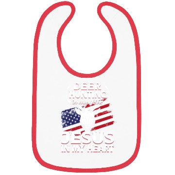 Discover Buck Deer Hunting Hunter Jesus Bibs