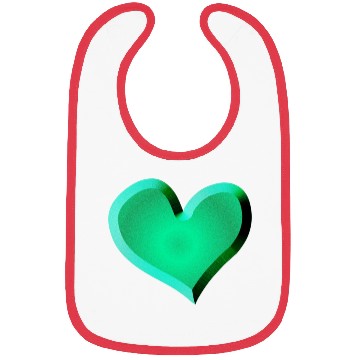 Discover green heart icon glitter green Bibs