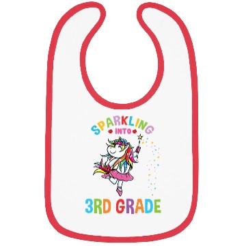 Discover Sparkling Into 3rd Grade Back To School Bibs