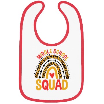 Discover Back To School Leopard Middle School Squad Bibs