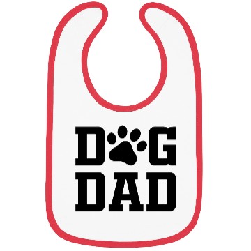 Discover Dog Dad (black text) Bibs