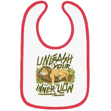 Discover Lion Sleeping Bibs