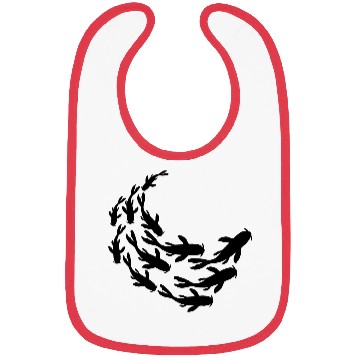 Discover school silhouette koi fish Bibs