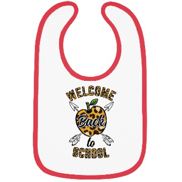 Discover Welcome Back To School Leopard Print Bibs