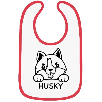 Discover Husky Cartoon Bibs