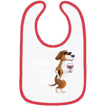 Discover Funny Dogue De Bordeaux Drinking Wine Dog Bibs
