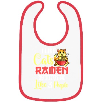 Discover Ramen Cat Bowl Chicken Noodle Soup Japanese Bibs