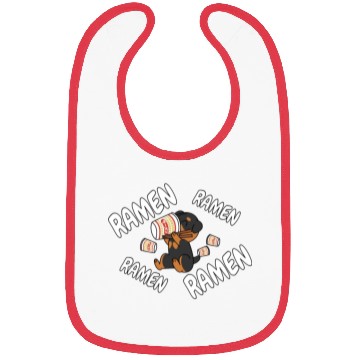 Discover Rottweiler Instant Ramen Noodles Bibs