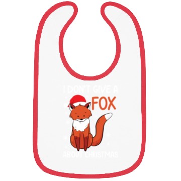 Discover Christmas I Don't Give A Fox Funny Holiday Gift Bibs