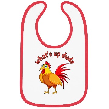 Discover Angry Cartoon Cock Bird Bibs
