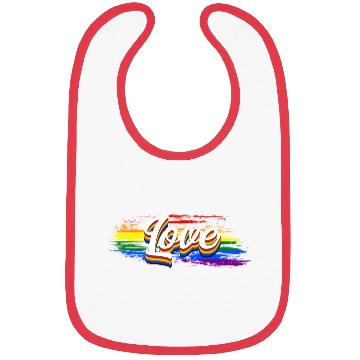 Discover Love Rainbow Flag LGBT Tolerance Heart Pride Bibs