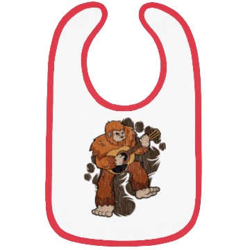 Discover Bigfoot Guitar Sasquatch Playing Guitar Bibs