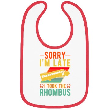 Discover Math Teacher School Bus Driver Rhombus Bibs