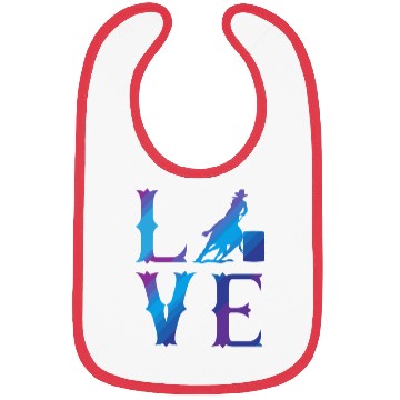 Discover Rodeo Barrel Racing Love Distressed Blue Bibs
