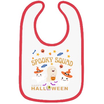 Discover Happy Halloween, Spooky Squad, Cute Ghosts Design Bibs