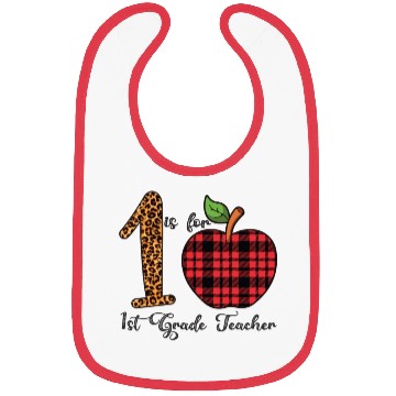 Discover Leopard 1 is For 1st Grade Teacher Bibs
