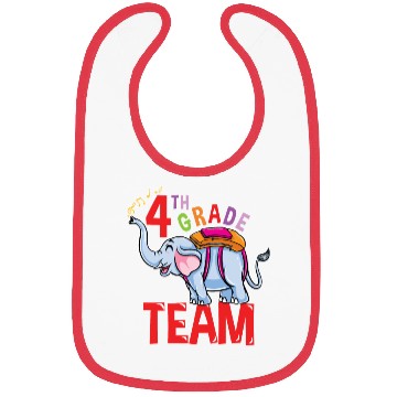 Discover Back To School Elephant 4th Grade Team Bibs