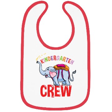 Discover Back To School Elephant Kindergarten Crew Bibs