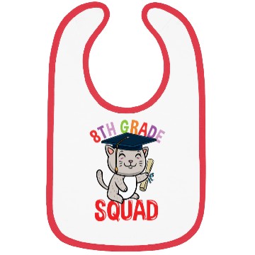 Discover 8th Grade Squad Cat Back To School Bibs