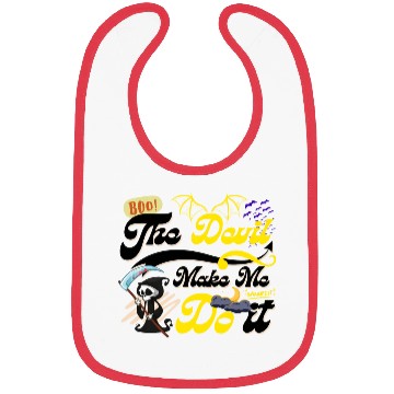 Discover Devil Make Me Do it Death toon funny Halloween. Bibs