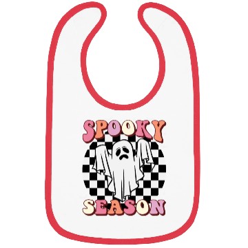 Discover Spooky Season Halloween Vintage Text Design Bibs