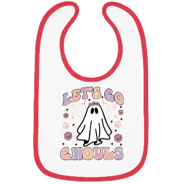 Discover Let's Go Ghouls Scary Retro Ghost Gift For Girls Bibs