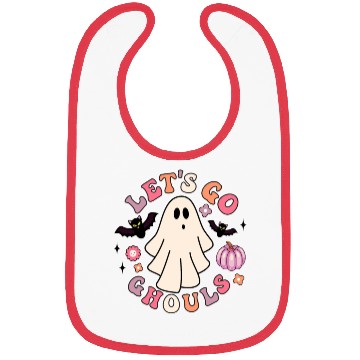 Discover Let's Go Ghouls Creepy Retro Ghost Gift For Boys Bibs