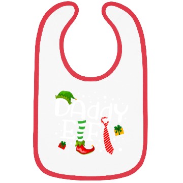 Discover Daddy Elf Funny Christmas Bibs
