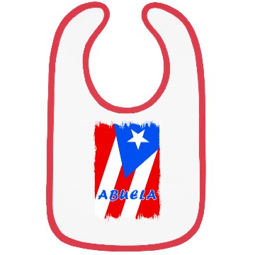 Discover Puerto Rico grandmother flags design Bibs