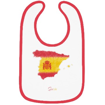 Discover Stylized Spain Map Bibs