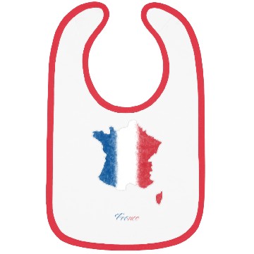 Discover Stylized France Map Bibs