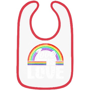Discover Love is Love - Rainbow Tolerance LGBT Gay Pride Bibs