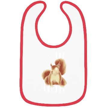 Discover Squirrel US Flag Squirrel American Flag Squirrel Bibs