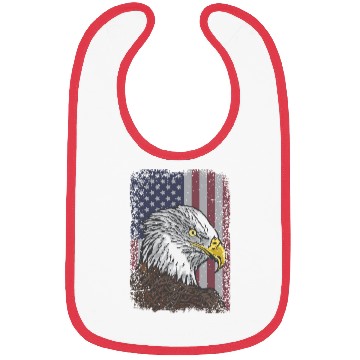 Discover Bald Eagle - American Flag - Patriotic Bibs